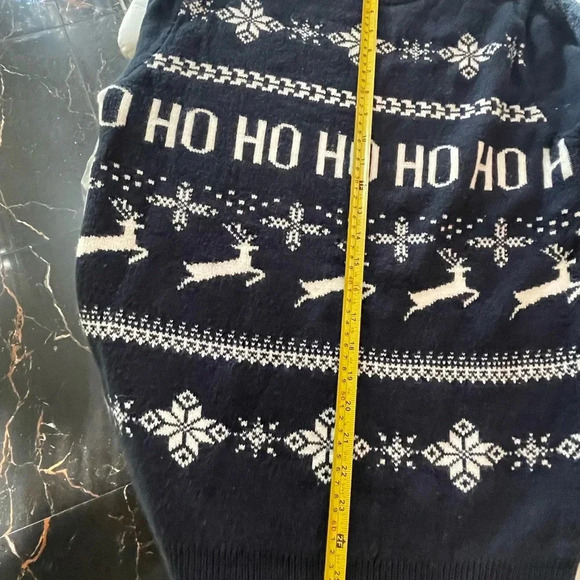 Allen Oliver Christmas New Year Sweater Snow Ho Ho Ho Deer Sz M - Picture 5 of 6